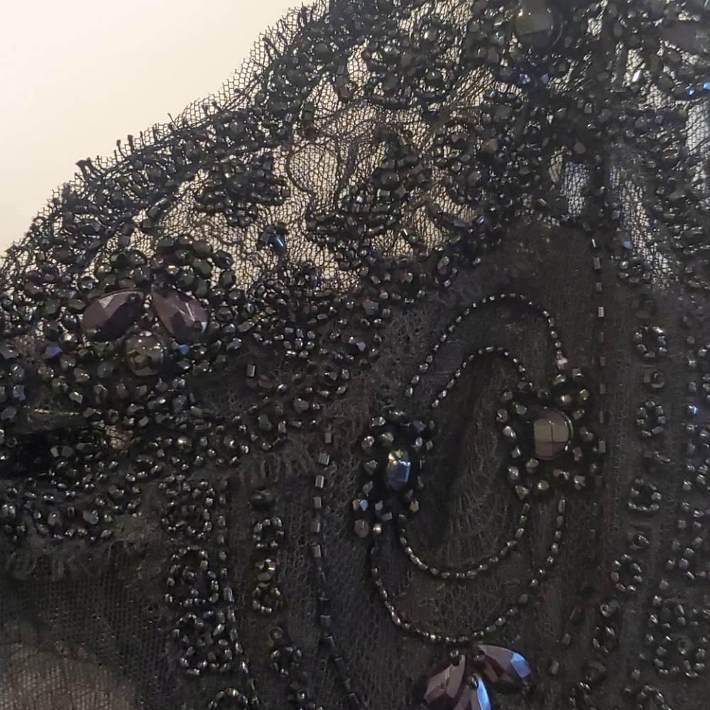 SLP Embellished Tulle Paneled Lace Jumpsuit - Picture 8 of 11